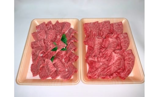 九州産 黒毛和牛 厚切 ( 焼肉 用 ) ・ すき焼 用 各400g福岡県北九州市23000肉牛肉