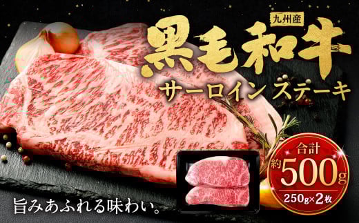九州産 黒毛和牛 サーロインステーキ 約500g (約250g×2枚) 牛肉 国産 ステーキ福岡県北九州市23000肉牛肉