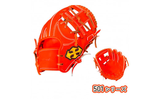 軟式 グラブ 内野用 Rook 501シリーズ  野球 グローブ  内野手:Rオレンジ×Dブラウン 左投げ用奈良県三宅町121000衣類・装飾品・工芸品その他 装飾品・工芸品