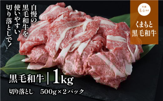 くまもと黒毛和牛・切り落とし約1000g《60日以内に出荷予定(土日祝除く)》熊本県産山村19000肉牛肉