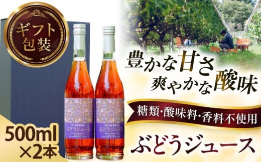 奥出雲葡萄園 【ギフト包装】 ぶどうジュース2本セット ぶどうジュース ぶどう ブドウ 葡萄 セット ストレートジュース 国産 果汁 果物 産地直送 飲料 くだもの フルーツ ストレート ジュー