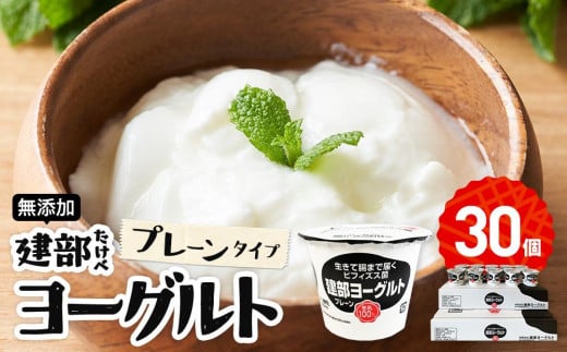 無添加 建部ヨーグルト(プレーンタイプ)30個岡山県岡山市18000卵・乳製品ヨーグルト