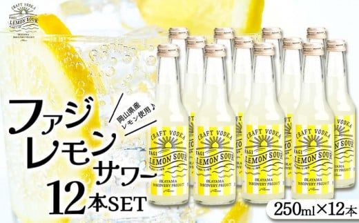ファジ レモンサワー 12本セット【配達不可:離島】ファジアーノ 岡山 レモン サワー お酒 さけ サッカー J1 Jリーグ ファジアーノ岡山 人気 おすすめ ギフト岡山県岡山市27000酒・アルコール