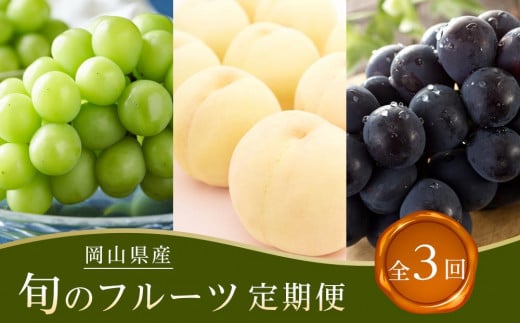 【全3回コース】2026年  岡山県産 旬のフルーツ定期便岡山県岡山市75000果物・フルーツその他 果物・フルーツ