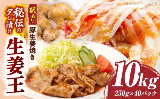 訳あり 豚生姜焼き 《生姜王》10kg盛り 秘伝のタレ漬け 焼くだけ簡単生姜焼き|肉 豚肉 生姜焼き 生姜 秘伝 タレ タレ漬け コク ジューシー 濃厚 切り落とし 冷凍 香川県 三木町 おすす