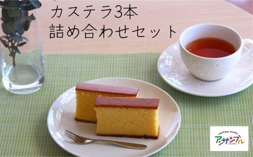 EN04-25D カステラの詰め合せ3本 // 長野県 カステラ スイーツ ケーキ プレゼント 贈答 ギフト はちみつ 百花蜂蜜 ケーキセット長野県松川町13000菓子・スイーツケーキ・カステラ