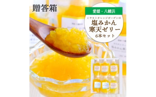 まるごと塩漬けにしたみかんを使用 塩みかん寒天ゼリー6 本セット ギフト箱入<C25-61>【1231054】愛媛県八幡浜市10000菓子・スイーツプリン・ゼリー