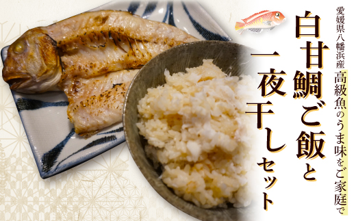 高級魚・白甘鯛ご飯と一夜干し<E26-10>_ 干物 ひもの ヒモノ 一夜干し 冷凍 アマダイ 甘鯛 セット 食べ比べ 愛媛 高級魚 【1254267】愛媛県八幡浜市20000魚介・海産物その他 魚介・海産物