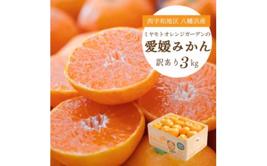 <2025年11月より順次発送>酸味と甘みのバランス◎愛媛みかん3kg<訳あり><B25-164>【1509982】愛媛県八幡浜市9000果物・フルーツみかん・柑橘類