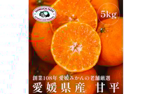 創業百八年 愛媛みかんの老舗<甘平5kg(約15個〜30個)>家庭用<新口農園><G70-58>【1554061】愛媛県八幡浜市30000果物・フルーツみかん・柑橘類
