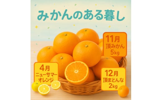 <発送月固定定期便>美味しい柑橘<みかん・まどんな・ニューサマーオレンジ><G31-44>全3回【4058606】愛媛県八幡浜市33000果物・フルーツみかん・柑橘類