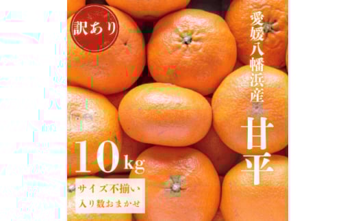 <愛媛が誇る 高級みかん 希少品種>訳あり 甘平 (かんぺい) 10kg<H20-68>【1620339】愛媛県八幡浜市44000果物・フルーツみかん・柑橘類