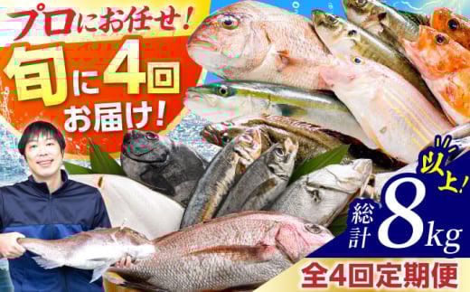【定期便】 【全4回(3ヶ月毎発送)】 【下処理済】 旬の天然鮮魚 2kg 以上 おまかせ セット 【加福鮮魚】「若狭小浜港産地直送」! 小浜市 / 加福鮮魚  【配送不可地域:北海道、北東北(秋