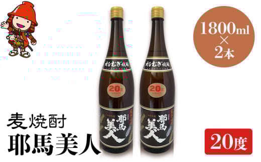 麦焼酎 耶馬美人 20度 1,800ml×2本 | 大分県中津市の地酒 焼酎 酒 アルコール 大分県産 九州産 中津市 国産 大分県中津市22000酒・アルコール焼酎