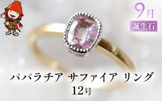 誕生石 9月 非加熱 パパラチア サファイア 指輪 | リング 12号 K18 PT900 プラチナ アクセサリー 婚約指輪 プロポーズ 結婚指輪 誕生日 婚約 結婚 母の日 プレゼント 祝 記念日 女性 贈り物 大分
