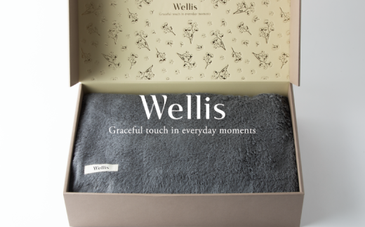 Wellis【極上の肌心地】タオルケット1枚 ギフトセット グレー(009_5044_02)大阪府熊取町216000雑貨・日用品寝具・タオル