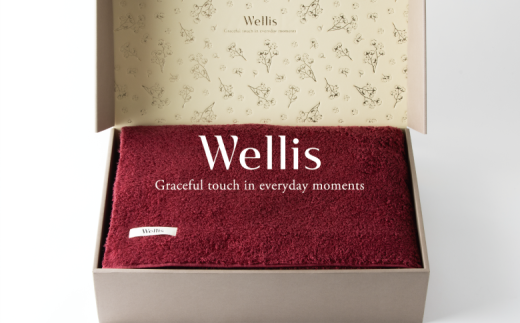 Wellis【極上の肌心地】タオルケット1枚 ギフトセット ボルドー(009_5044_04)大阪府熊取町216000雑貨・日用品寝具・タオル