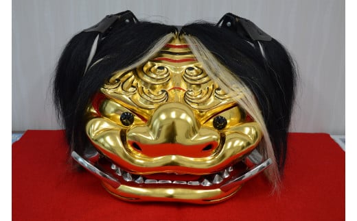 獅子頭 尺4寸 金箔・プラチナ拍仕上げ 播州の伝統技法 職人技兵庫県高砂市2050000衣類・装飾品・工芸品その他 装飾品・工芸品