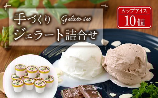 021-132 手づくり ジェラート 詰合せ カップアイス 10個セット アイス大分県豊後大野市12000菓子・スイーツアイス・ジェラート