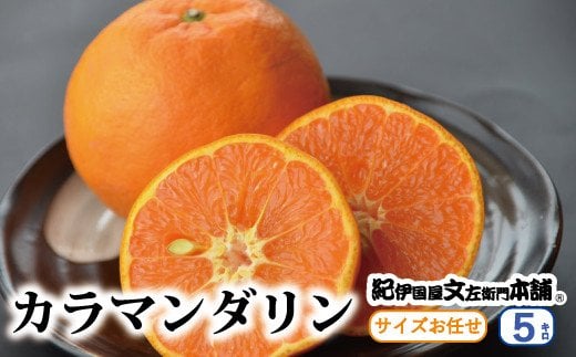 カラマンダリン 約5kg/サイズおまかせ ※2026年4月上旬〜2026年5月上旬頃に順次発送予定(お届け日指定不可) 紀伊国屋文左衛門本舗 / カラマンダリン みかん 蜜柑 柑橘 果物 フルーツ 【kmtb470