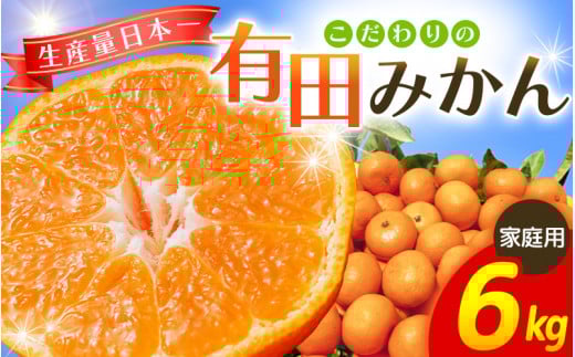 【2025年12月発送予約分】\光センサー選別/ 【農家直送】【家庭用】こだわりの有田みかん 約6kg+250g(傷み補償分) 先行予約 有機質肥料100% サイズ混合 【12月発送】みかん ミカン 有田みか
