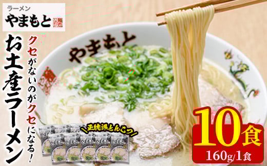 お土産ラーメン 豚骨ラーメン(10食分)とんこつ 豚骨 福岡 筑前ラーメン 常温 常温保存【ksg0205】【ラーメンやまもと春日本店】福岡県春日市17000麺ラーメン