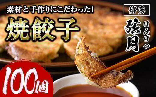 冷凍 焼餃子(計100個)ぎょうざ ギョウザ 国産 タレ付き 惣菜 おつまみ <離島配送不可>【ksg0504】【餃子舗博多弦月】福岡県春日市11000鍋セット・総菜・加工食品総菜