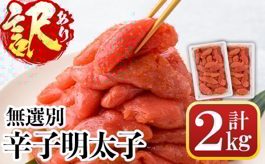 <訳あり・無選別>辛子明太子(計2kg) 明太子 めんたいこ 冷凍 海鮮 博多名物 家庭用<離島配送不可>【ksg1537】【城戸酒店】福岡県春日市20000魚介・海産物明太子・その他魚卵