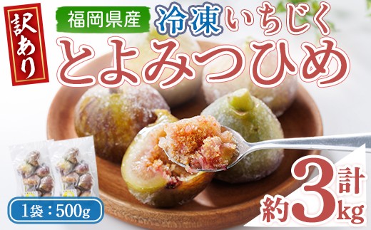 <不揃い・訳あり> 冷凍いちじく博多 とよみつひめ (計約3kg) 冷凍 いちじく イチジク フルーツ 果物 くだもの 福岡限定 オリジナルブランド<離島配送不可>【ksg1758】【農産物直売所ほた