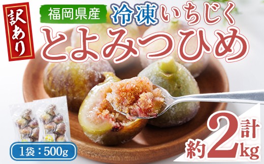 <不揃い・訳あり> 冷凍いちじく博多 とよみつひめ (計約2kg) 冷凍 いちじく イチジク フルーツ 果物 くだもの 福岡限定 オリジナルブランド<離島配送不可>【ksg1757】【農産物直売所ほた