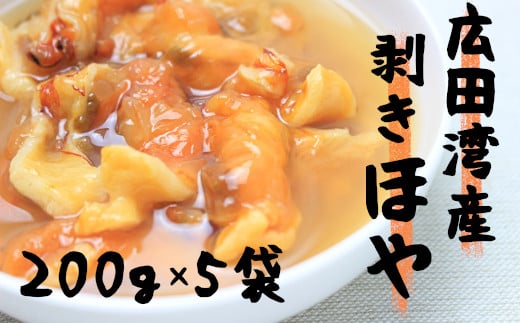 広田湾産 むきほや 200g×5袋セット 【 ホヤ 海鞘 海のパイナップル 海産物 冷凍 人気 岩手 陸前高田 】 RT1373岩手県陸前高田市16000魚介・海産物その他 魚介・海産物