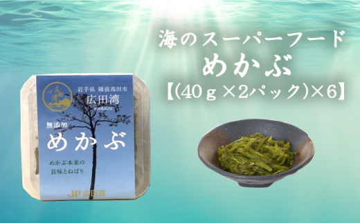 広田湾漁協からお届け!海のスーパーフードめかぶ【(40g×2パック)×6】岩手県陸前高田市7500魚介・海産物のり・海藻
