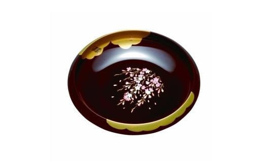 菓子鉢 7.5寸 溜 金雲さくら【YG67】和歌山県上富田町18000雑貨・日用品食器・グラス