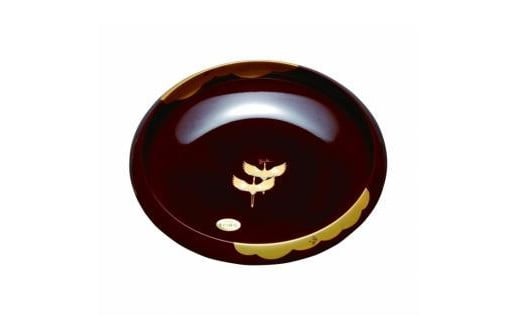 菓子鉢 7.5寸 溜 金雲昇鶴【YG68】和歌山県上富田町18000雑貨・日用品食器・グラス