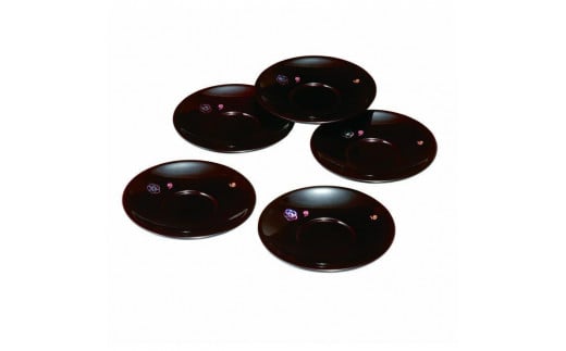 茶托 茶たく4.0寸 貝貼梅 (5枚組)【YG103】和歌山県上富田町26500雑貨・日用品食器・グラス