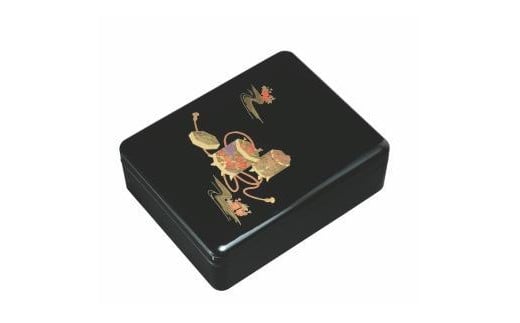紀州漆器 新丸型文庫DX 黒 平安物語【YG340】和歌山県上富田町34000衣類・装飾品・工芸品その他 装飾品・工芸品