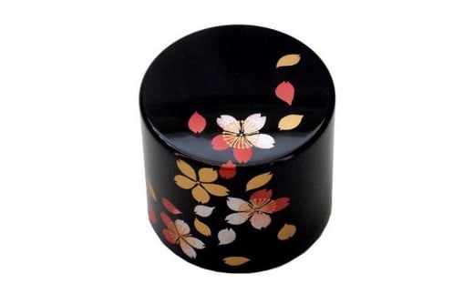 紀州漆器 文鎮 ペーパーウェイト 丸型 黒 桜【YG170】和歌山県上富田町11000雑貨・日用品文房具