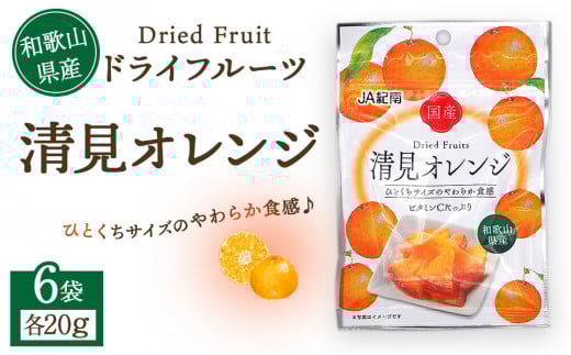 和歌山県産 ドライフルーツ 清見オレンジ 20g×6袋和歌山県上富田町5000鍋セット・総菜・加工食品その他 鍋セット・総菜・加工食品