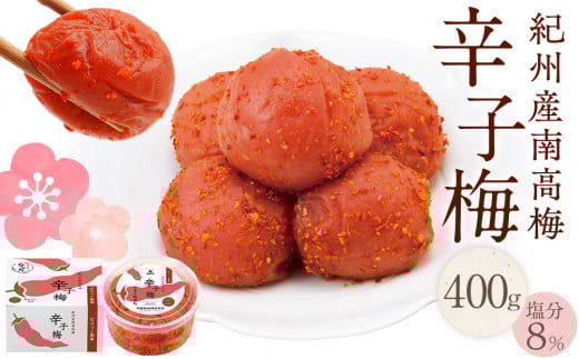 紀州産南高梅 梅干し 辛子梅 400g 塩分8% 中田食品 梅干 和歌山和歌山県上富田町8000鍋セット・総菜・加工食品漬物・梅干・キムチ