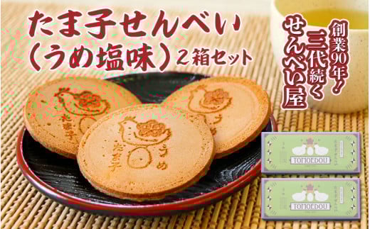 たま子せんべい(うめ塩味)10枚入り×2箱セット / 和歌山 田辺市 お菓子 煎餅 お煎餅 せんべい おせんべい 銘菓 レトロ 梅塩 ギフト プレゼント お土産【tme002】和歌山県田辺市7000菓子・スイ