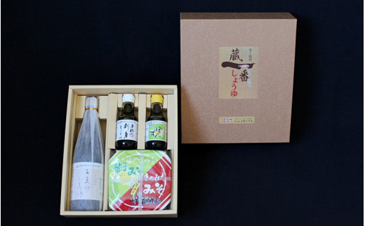 安吉の詰め合わせセットD(醤油2種・しょうゆポン酢・味噌2種) / 調味料 醤油 刺身 こいくち セット 化粧箱入り 贈答 ギフト 和歌山県 田辺市【kyj017】和歌山県田辺市16000調味料・油醤油