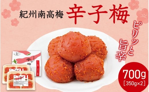紀州産南高梅 梅干し 辛子梅(塩分8%)700g / 梅干し 梅干 梅 中田食品 和歌山 田辺 紀州南高梅 南高梅 辛子 唐辛子 ご飯のお供【nkt024】和歌山県田辺市16000鍋セット・総菜・加工食品漬物・