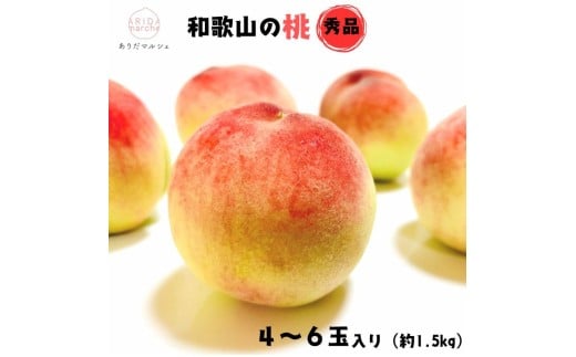 【先行予約】和歌山のこだわり桃 4〜6玉(約1.5kg)【数量限定・和歌山ブランド・厳選】【先行受付・2026年7月上旬〜7月下旬頃に発送】 ※北海道・沖縄・離島配送不可 / もも モモ 果物