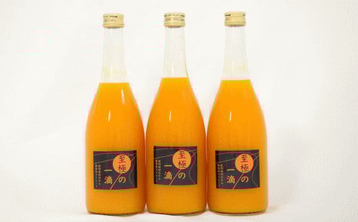 【無添加】田村みかんの新鮮100%ジュース「至極の一滴」720ml×3本入り / みかん ミカン 柑橘 くだもの フルーツ ジュース フルーツジュース 果汁 和歌山県 すさみ町【tec933A】和歌山県すさみ