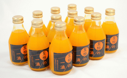 【無添加】田村みかんの新鮮100%ジュース「至極の一滴」180ml×15本入り【tec935A】和歌山県すさみ町23000果物・フルーツみかん・柑橘類