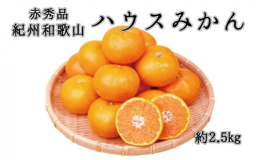 赤秀品 紀州和歌山ハウスみかん2.5kg【予約】※2026年6月下旬頃〜2026年7月下旬頃に順次発送予定(お届け日指定不可) / みかん くだもの 柑橘 和歌山 有田みかん ハウスみかん【uot735】和歌山