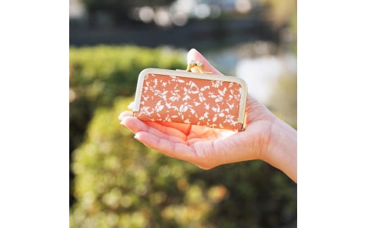 伊予小紋いちよう がま口小物入れ ( 銀杏 )愛媛県西条市15000衣類・装飾品・工芸品その他 装飾品・工芸品