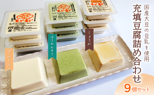 <思いやり型返礼品> 豆乳たっぷり充填豆腐 9個セット (3種詰め合わせ) とうふ工房ていずい 豆腐 とうふ 充填豆腐愛媛県西条市6000鍋セット・総菜・加工食品その他 鍋セット・総菜・加