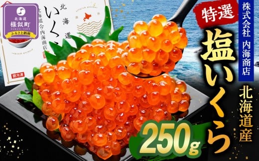 【新物】令和7年産 特選 塩いくら(250g)北海道 様似町 イクラ 海鮮 魚介 グルメ 北海道様似町16000魚介・海産物いくら