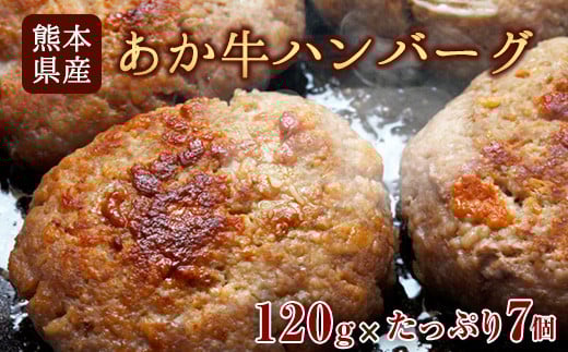 あか牛ハンバーグ 熊本産あか牛を使用した贅沢ハンバーグたっぷり7個入り《7-14日以内に出荷予定(土日祝除く)》熊本あか牛 赤牛 あかうし熊本県荒尾市13000肉加工肉(ハム・ソーセージ等)